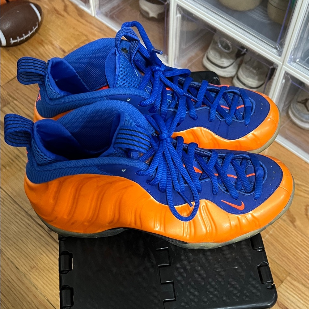 Nike Orange and Blue Men's Sneakers